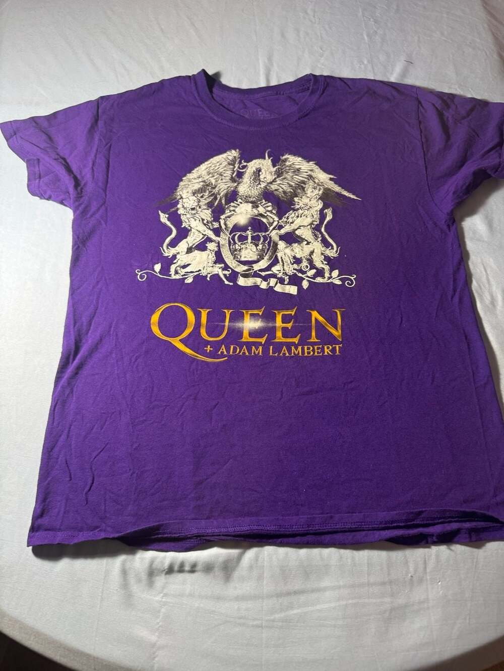 Queen + Adam Lambert The Rhapsody Tour 2019 Purple Concert T-Shirt Size L